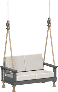Thumbnail for LuxCraft Recycled Plastic Lanai Deep Seating Loveseat Swing