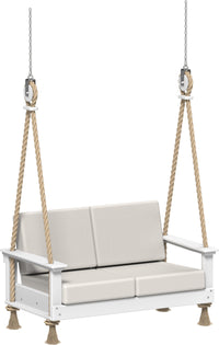 Thumbnail for LuxCraft Recycled Plastic Lanai Deep Seating Loveseat Swing