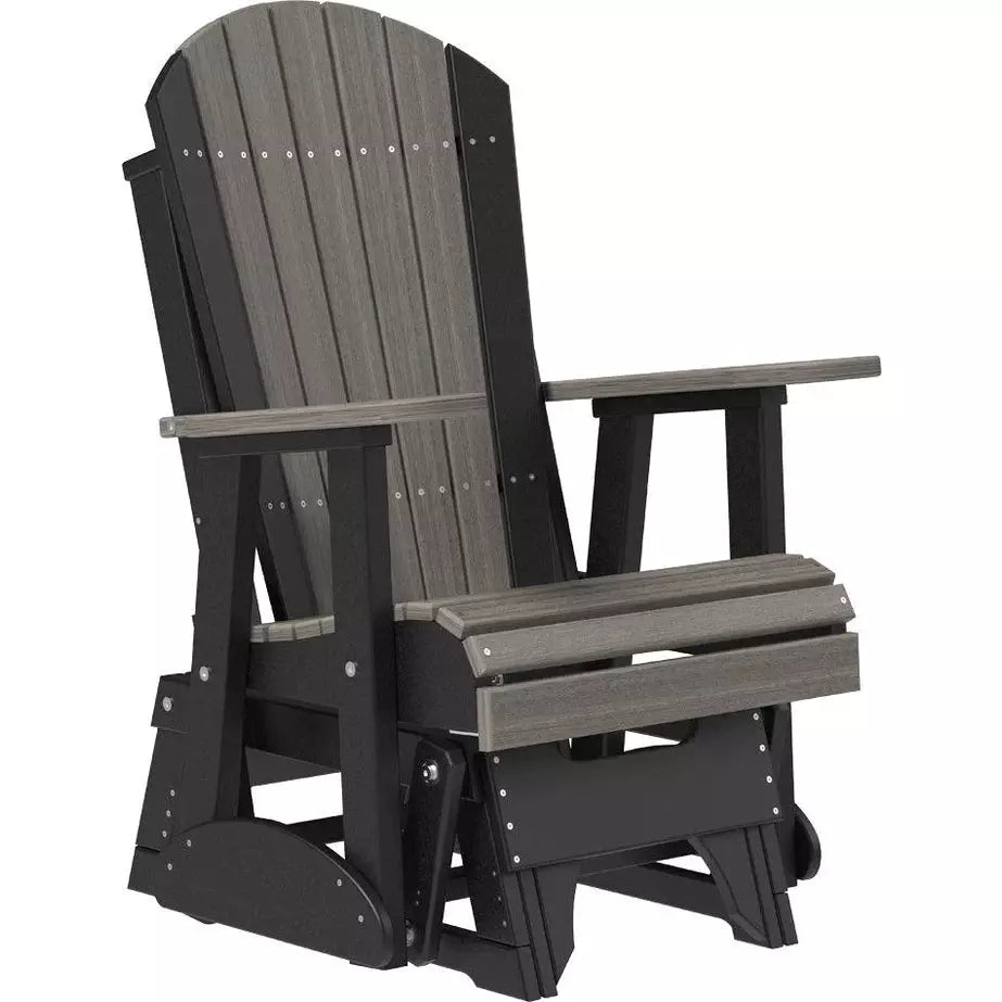LuxCraft 2' Poly Adirondack Glider Chair
