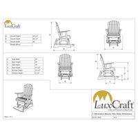Thumbnail for LuxCraft 2' Adirondack Balcony Glider Chair