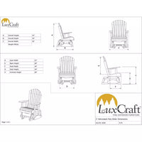 Thumbnail for LuxCraft 2' Poly Adirondack Glider Chair