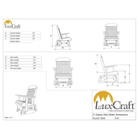 Thumbnail for LuxCraft 2' Classic Highback Poly Glider Chair