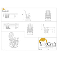 Thumbnail for LuxCraft 2' Adirondack Swivel Glider Chair