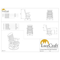 Thumbnail for LuxCraft 2' Classic Highback Poly Swivel Glider Chair