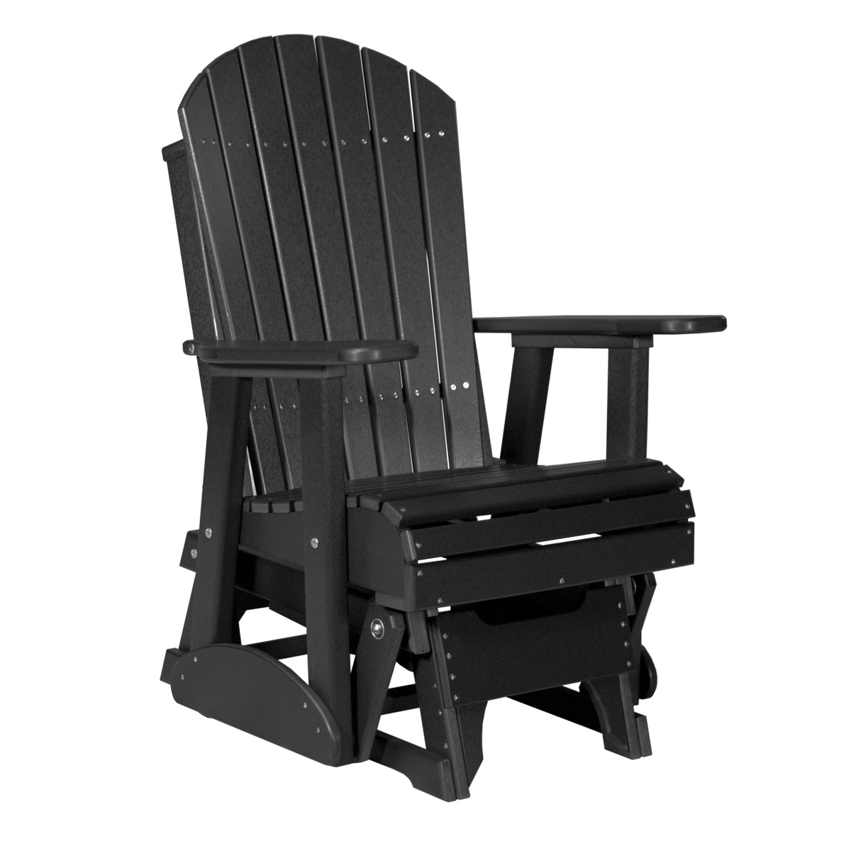 LuxCraft 2' Poly Adirondack Glider Chair