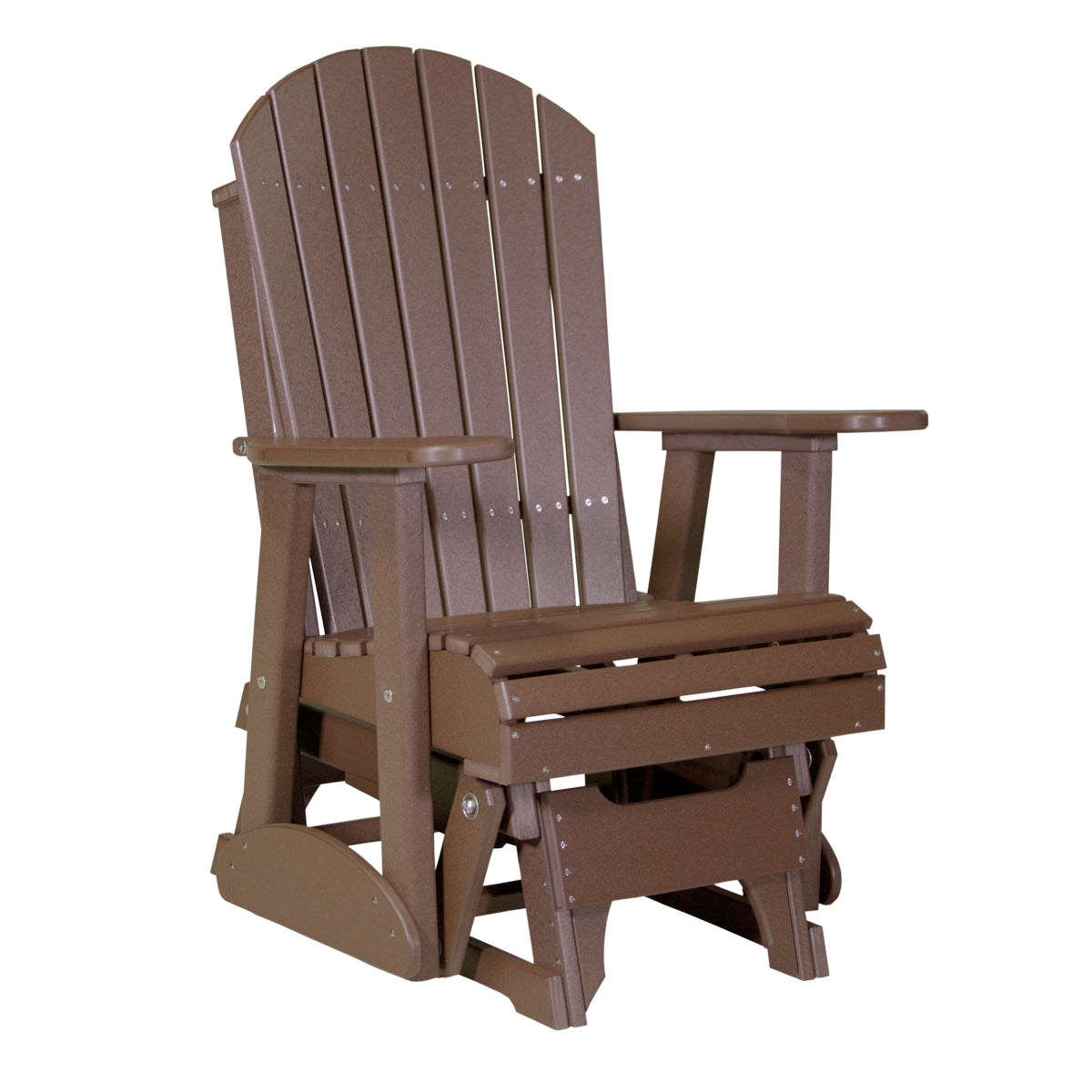 LuxCraft 2' Poly Adirondack Glider Chair