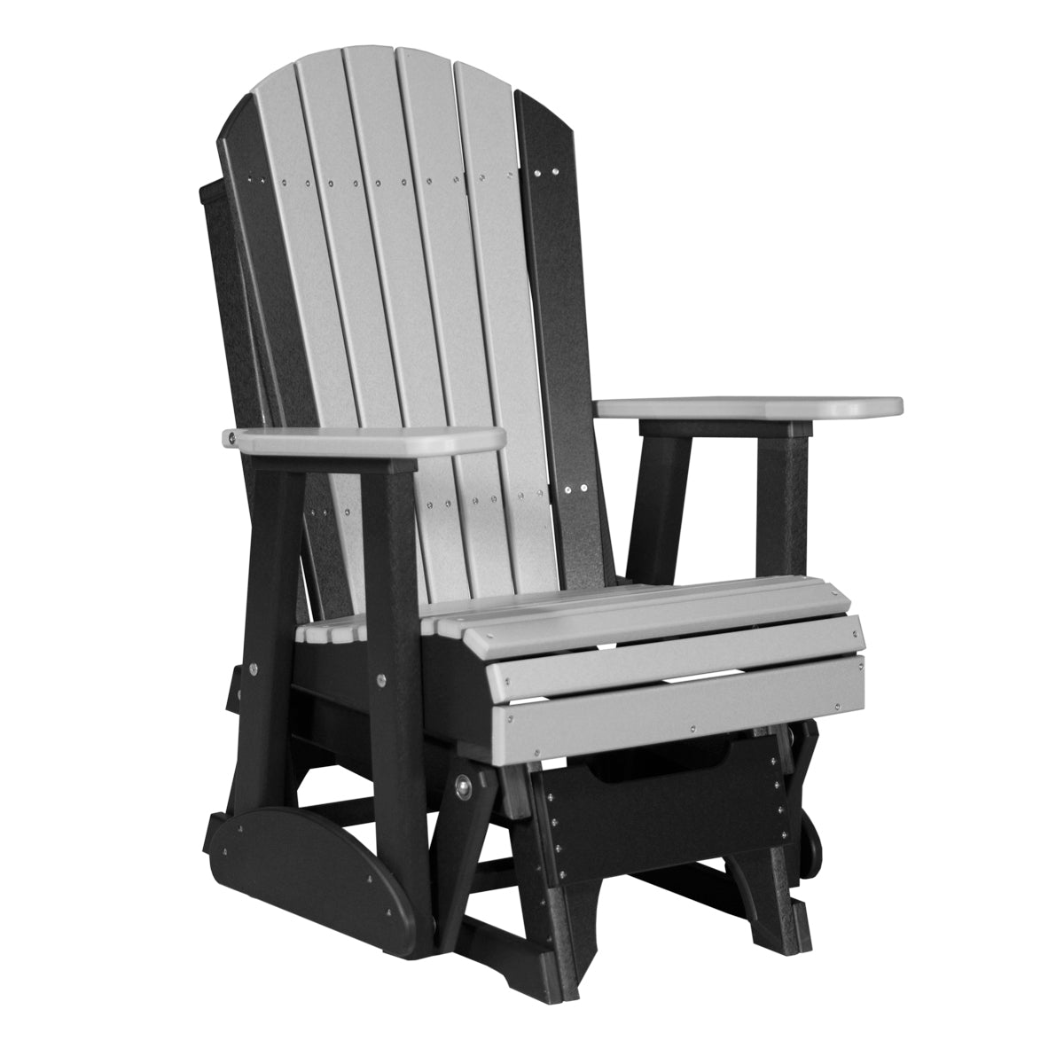 LuxCraft 2' Poly Adirondack Glider Chair