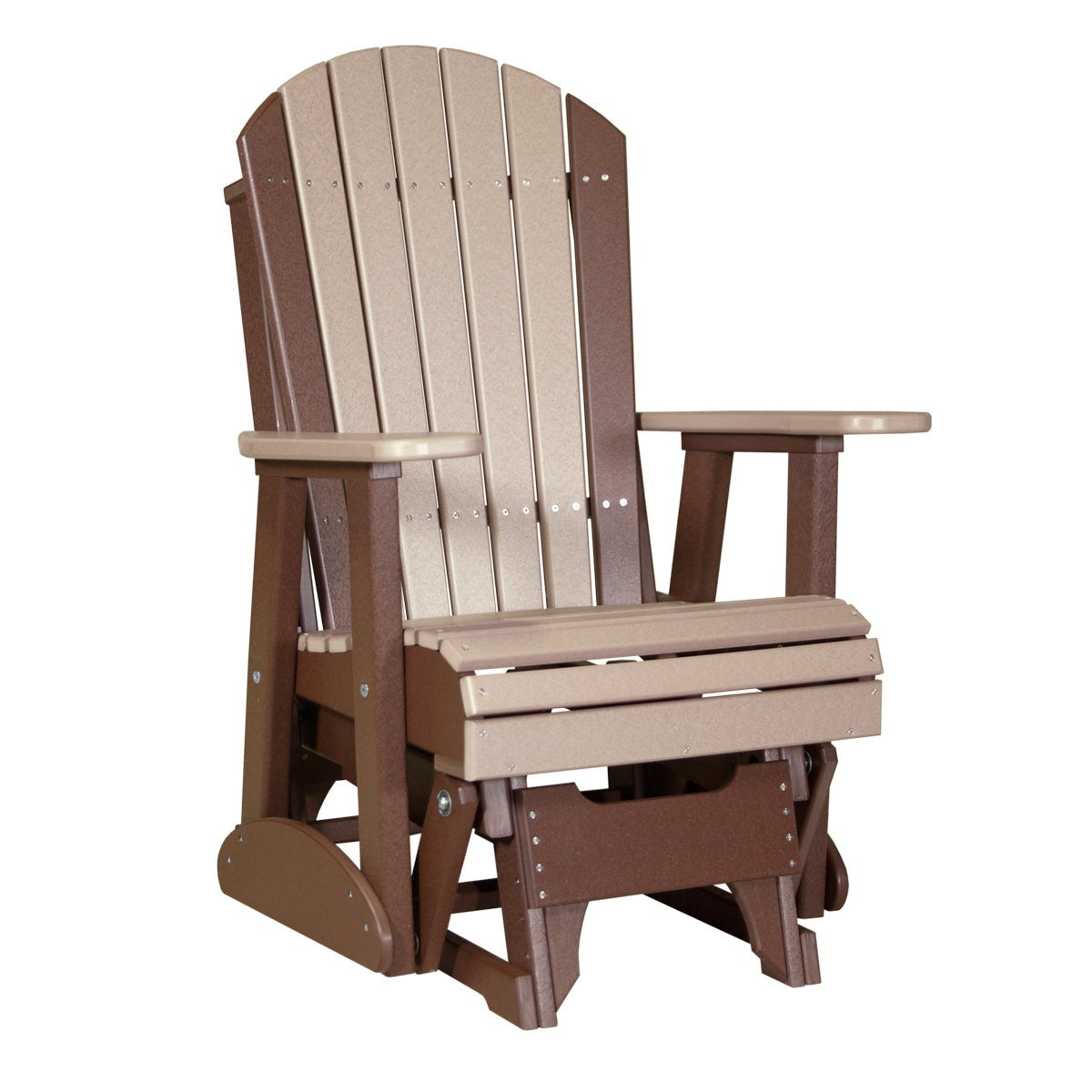 LuxCraft 2' Poly Adirondack Glider Chair