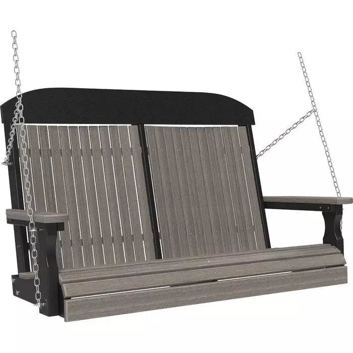 LuxCraft 4' Classic Highback Poly Porch Swing