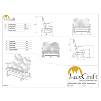 Thumbnail for LuxCraft 4' Adirondack Glider Chair