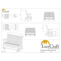 Thumbnail for LuxCraft 4' Classic Poly Highback Outdoor Glider Chair