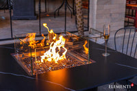 Thumbnail for Elementi Plus Brugge Marble Porcelain Fire Pit Dining Table