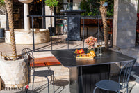 Thumbnail for Elementi Plus Brugge Marble Porcelain Fire Pit Dining Table