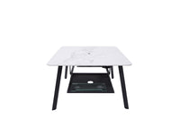 Thumbnail for Elementi Plus Helsinki Marble Porcelain Fire Pit Dining Table