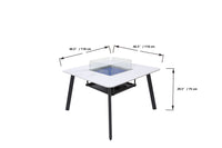 Thumbnail for Elementi Plus Helsinki Marble Porcelain Fire Pit Dining Table