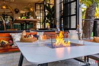 Thumbnail for Elementi Plus Helsinki Marble Porcelain Fire Pit Dining Table