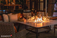 Thumbnail for Elementi Plus Helsinki Marble Porcelain Fire Pit Dining Table