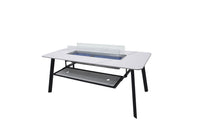 Thumbnail for Elementi Plus Oslo Marble Porcelain Fire Pit Dining Table