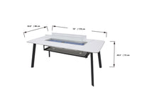 Thumbnail for Elementi Plus Oslo Marble Porcelain Fire Pit Dining Table