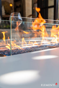 Thumbnail for Elementi Plus Oslo Marble Porcelain Fire Pit Dining Table