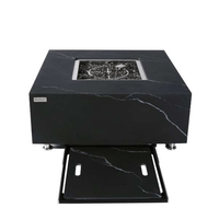 Thumbnail for Elementi Plus Sofia Marble Porcelain Fire Table OFP103BB