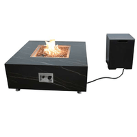 Thumbnail for Elementi Plus Sofia Marble Porcelain Fire Table OFP103BB