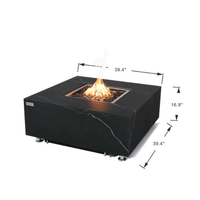 Thumbnail for Elementi Plus Sofia Marble Porcelain Fire Table OFP103BB