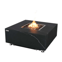 Thumbnail for Elementi Plus Sofia Marble Porcelain Fire Table OFP103BB