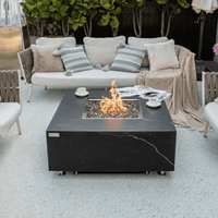 Thumbnail for Elementi Plus Sofia Marble Porcelain Fire Table OFP103BB
