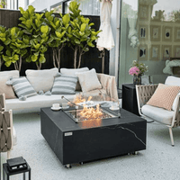 Thumbnail for Elementi Plus Sofia Marble Porcelain Fire Table OFP103BB
