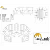 Thumbnail for LuxCraft Poly Octagon Picnic Table