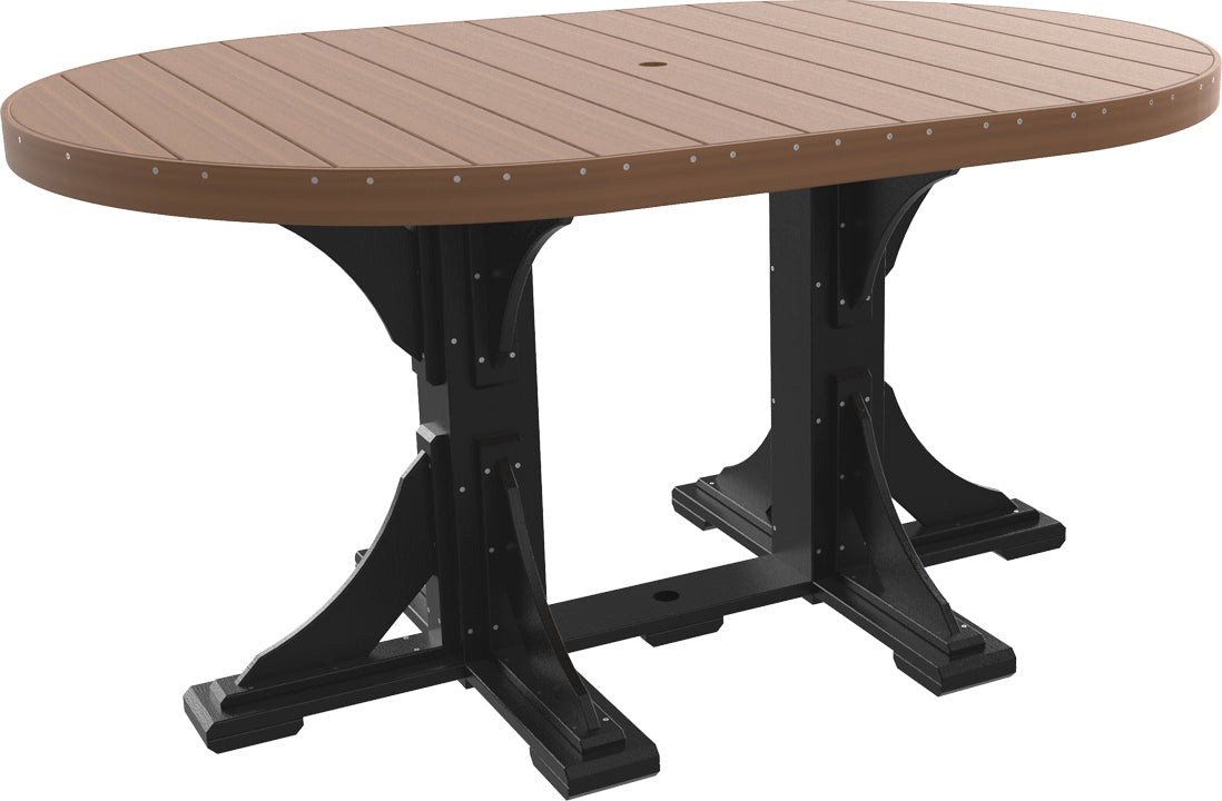 LuxCraft 4' x 6' Oval Table (Dining, Counter, and Bar Height Available)