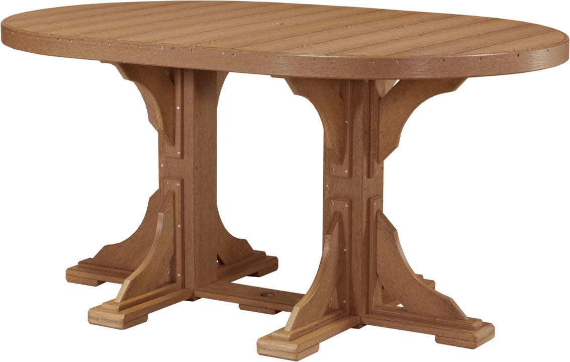 LuxCraft 4' x 6' Oval Table (Dining, Counter, and Bar Height Available)