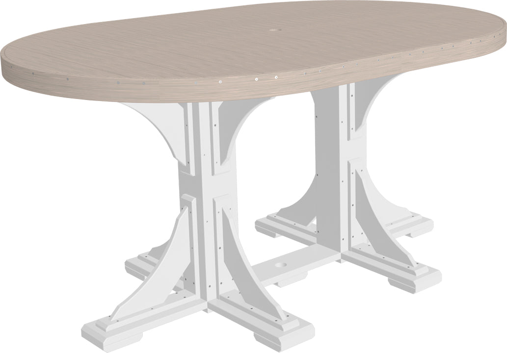 LuxCraft 4' x 6' Oval Table (Dining, Counter, and Bar Height Available)