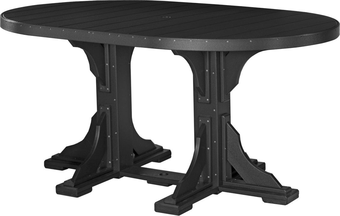 LuxCraft 4' x 6' Oval Table (Dining, Counter, and Bar Height Available)