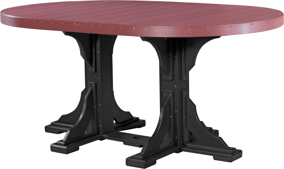 LuxCraft 4' x 6' Oval Table (Dining, Counter, and Bar Height Available)