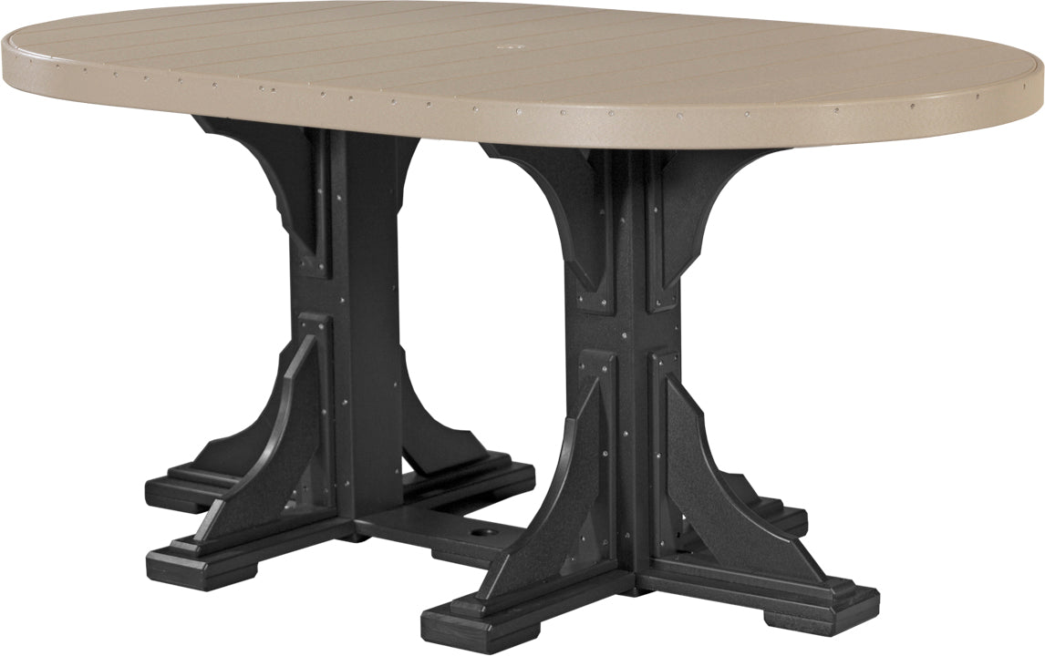 LuxCraft 4' x 6' Oval Table (Dining, Counter, and Bar Height Available)
