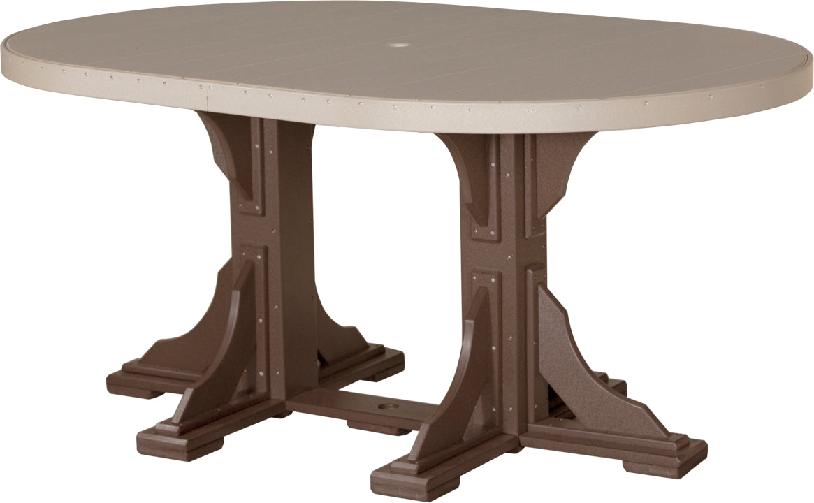 LuxCraft 4' x 6' Oval Table (Dining, Counter, and Bar Height Available)