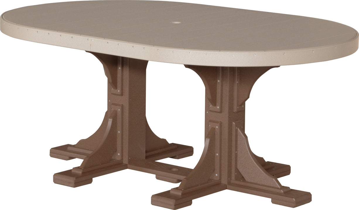 LuxCraft 4' x 6' Oval Table (Dining, Counter, and Bar Height Available)