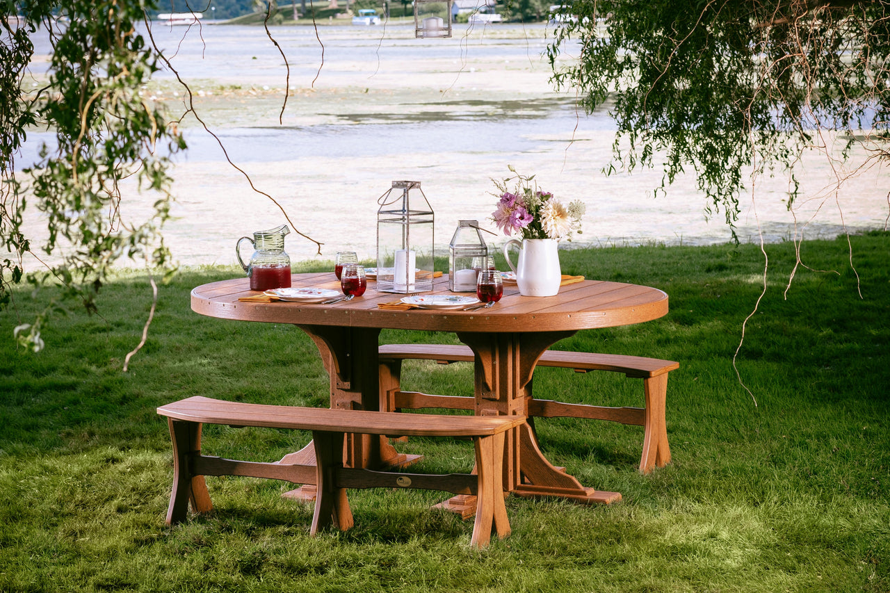 LuxCraft 4' x 6' Oval Table (Dining, Counter, and Bar Height Available)