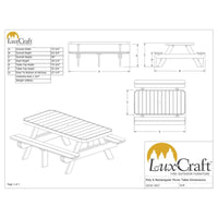 Thumbnail for LuxCraft 6' Rectangular Outdoor Poly Picnic Table