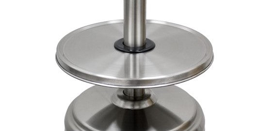 AZ Patio Heaters Tall Stainless Steel Hammered Patio Heater With Table