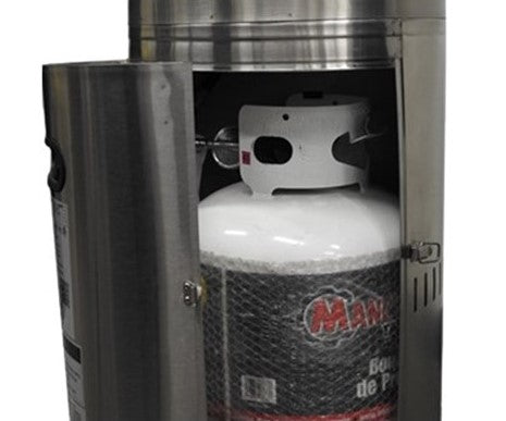 AZ Patio Heaters Tall Stainless Steel Hammered Patio Heater With Table