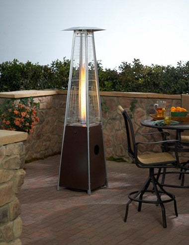 AZ Patio Heaters Residential Hammered Glass Tube Patio Heater | HLDS01 GTHG