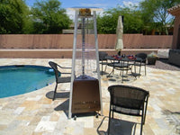 Thumbnail for AZ Patio Heaters Compact Commercial Hammered Bronze Glass Tube Heater