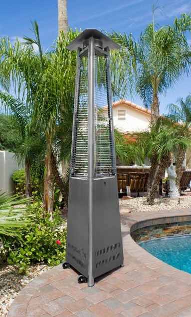 AZ Patio Heaters Commercial Stainless Steel Glass Tube Patio Heater