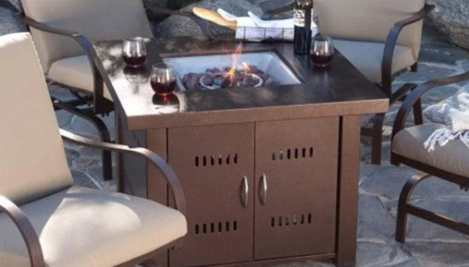 AZ Patio Heaters 38" Bronze Finish Propane Fire Pit