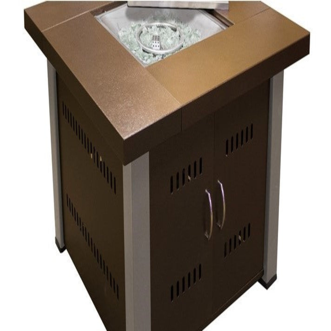 AZ Patio Heaters 38" Propane Bronze And Stainless Steel Finish Fire Pit