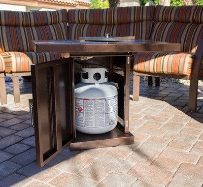 AZ Patio Heaters 30" Propane Bronze Finish Fire Pit