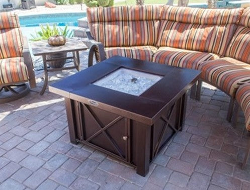 AZ Patio Heaters 38" Propane Bronze Finish Fire Pit